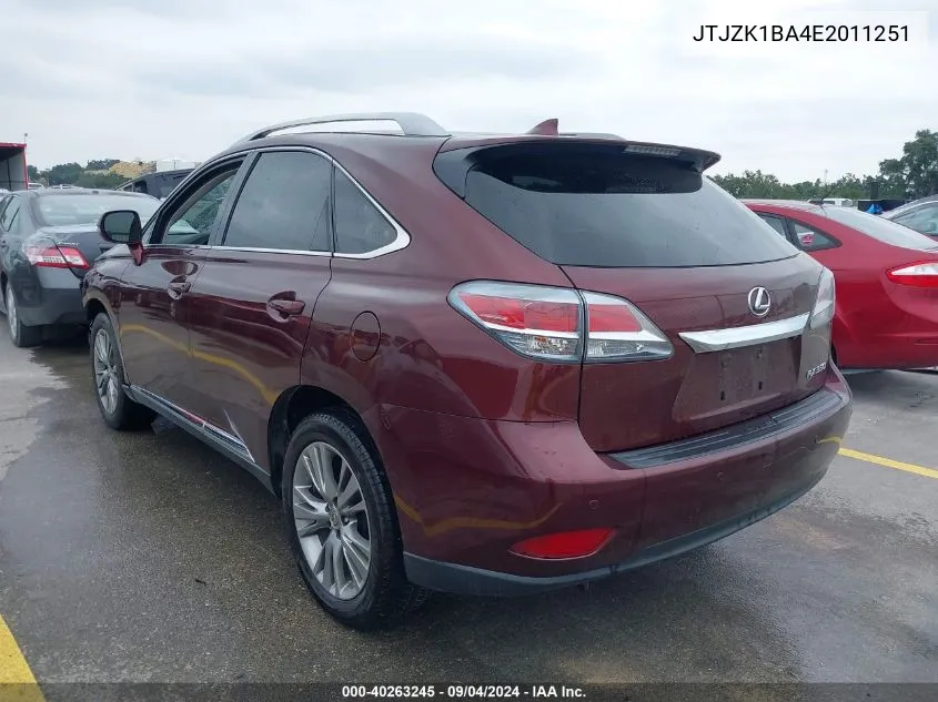 JTJZK1BA4E2011251 2014 Lexus Rx 350