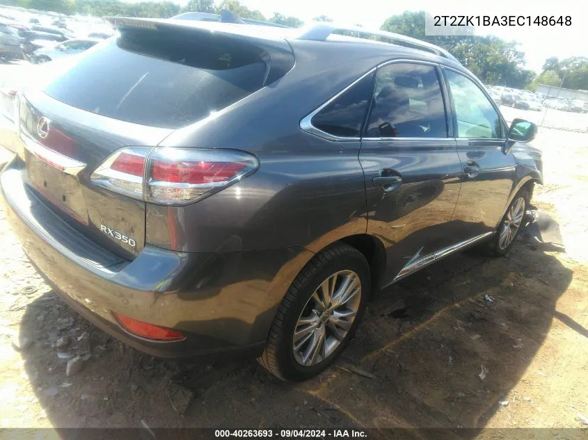 2T2ZK1BA3EC148648 2014 Lexus Rx 350