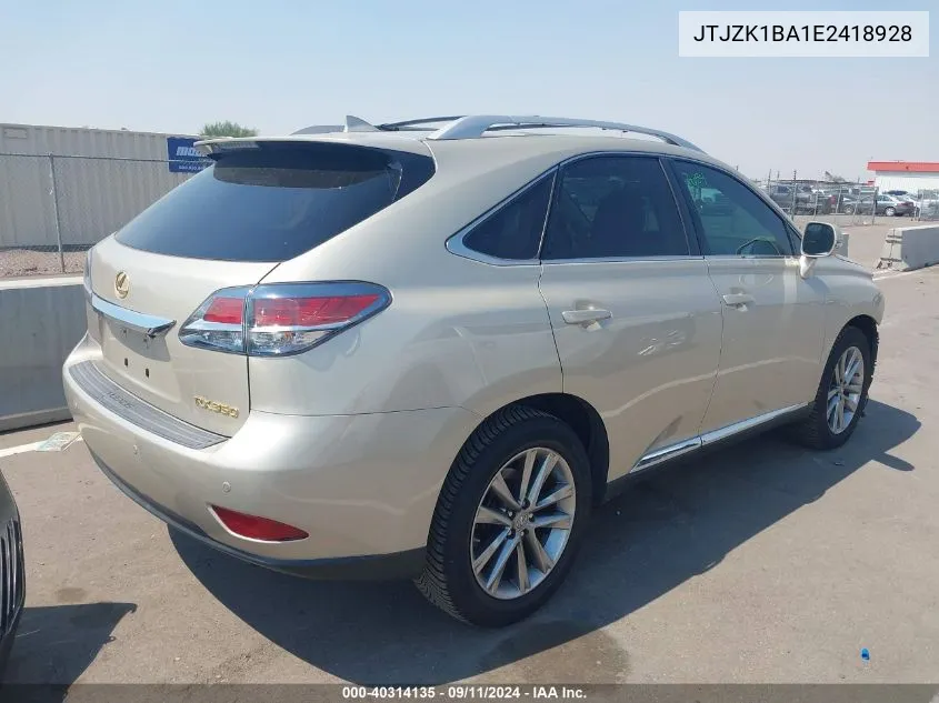 JTJZK1BA1E2418928 2014 Lexus Rx 350