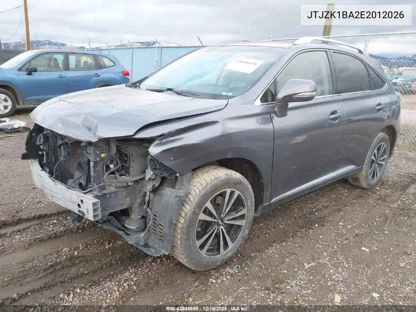 JTJZK1BA2E2012026 2014 Lexus Rx 350