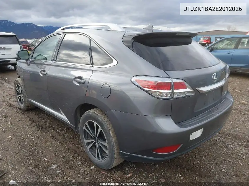 JTJZK1BA2E2012026 2014 Lexus Rx 350