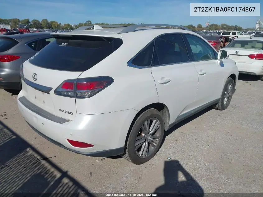 2T2ZK1BA0FC174867 2015 Lexus Rx 350