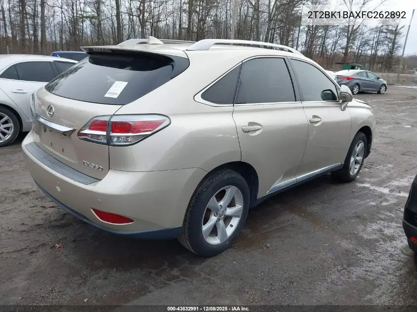 2T2BK1BAXFC262892 2015 Lexus Rx 350