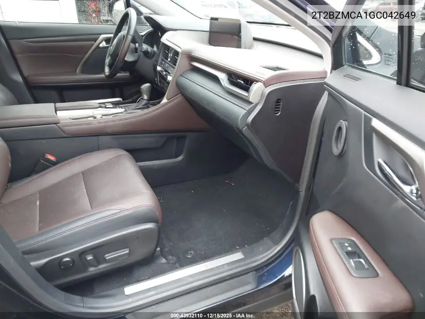 2T2BZMCA1GC042649 2016 Lexus Rx 350