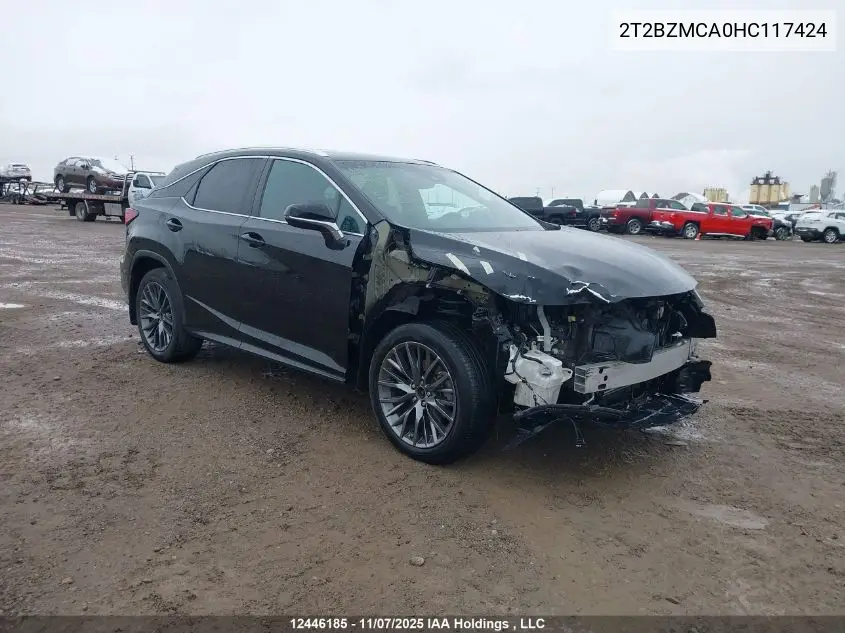 2T2BZMCA0HC117424 2017 Lexus Rx 350/Base/F Sport