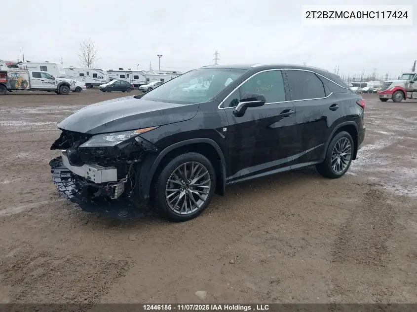 2T2BZMCA0HC117424 2017 Lexus Rx 350/Base/F Sport