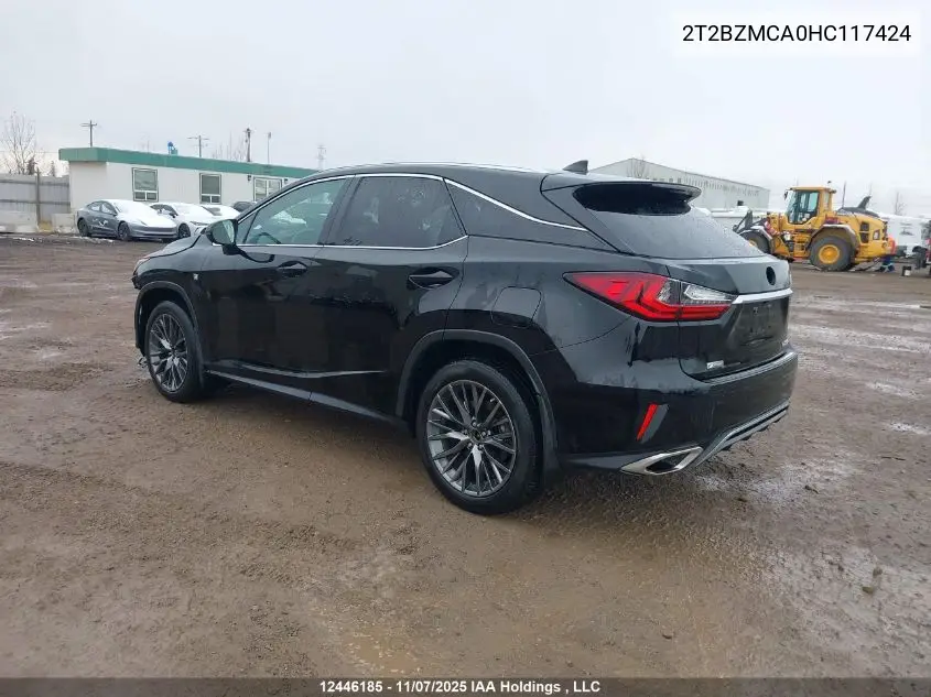2T2BZMCA0HC117424 2017 Lexus Rx 350/Base/F Sport