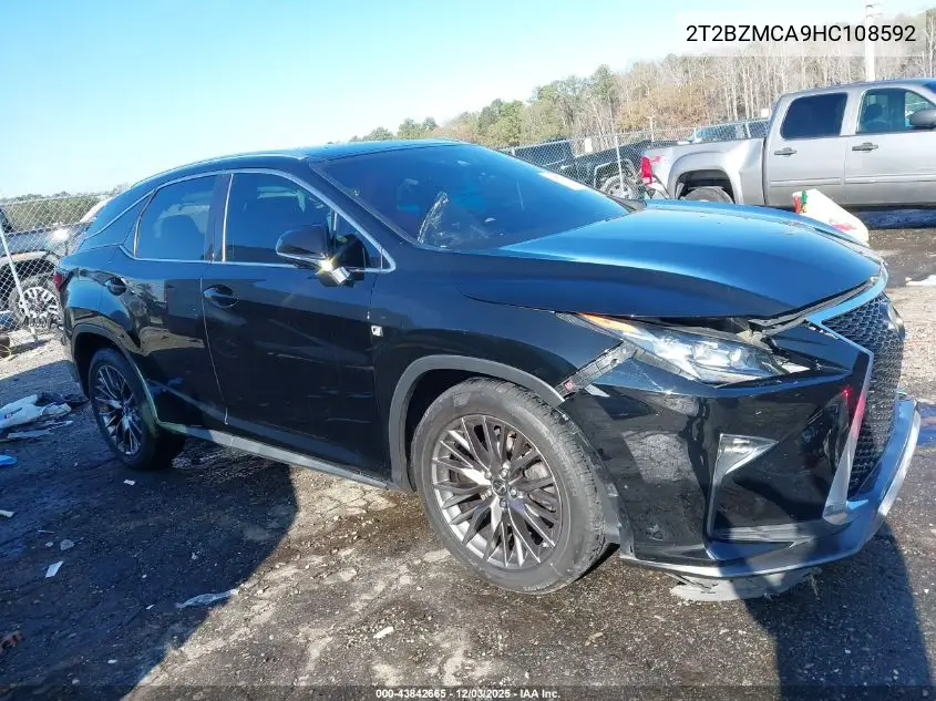 2T2BZMCA9HC108592 2017 Lexus Rx 350 F Sport