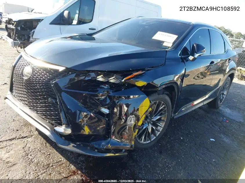 2T2BZMCA9HC108592 2017 Lexus Rx 350 F Sport