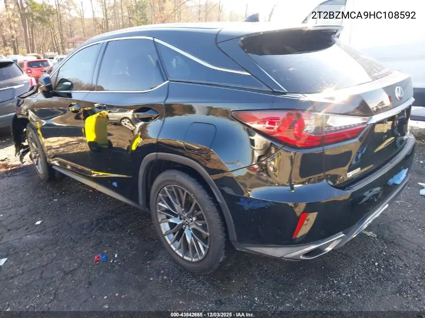 2T2BZMCA9HC108592 2017 Lexus Rx 350 F Sport