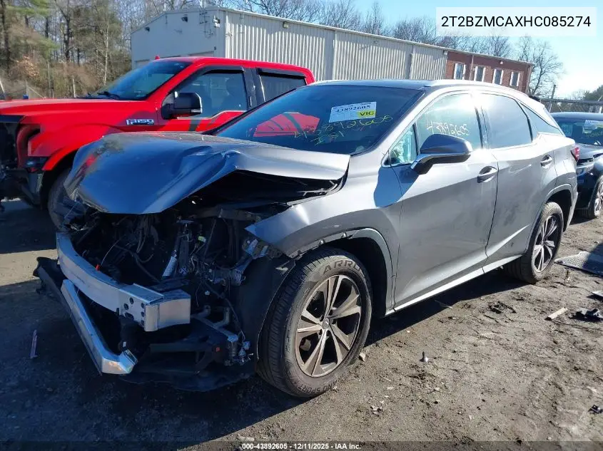 2T2BZMCAXHC085274 2017 Lexus Rx 350
