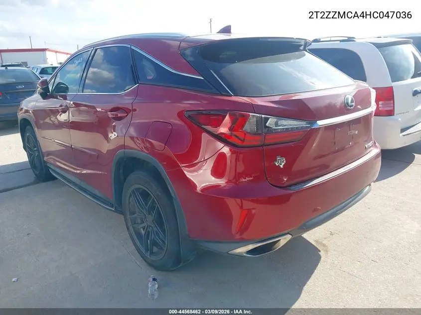 2T2ZZMCA4HC047036 2017 Lexus Rx 350