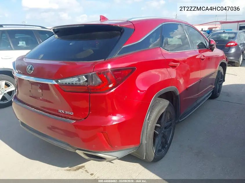 2T2ZZMCA4HC047036 2017 Lexus Rx 350