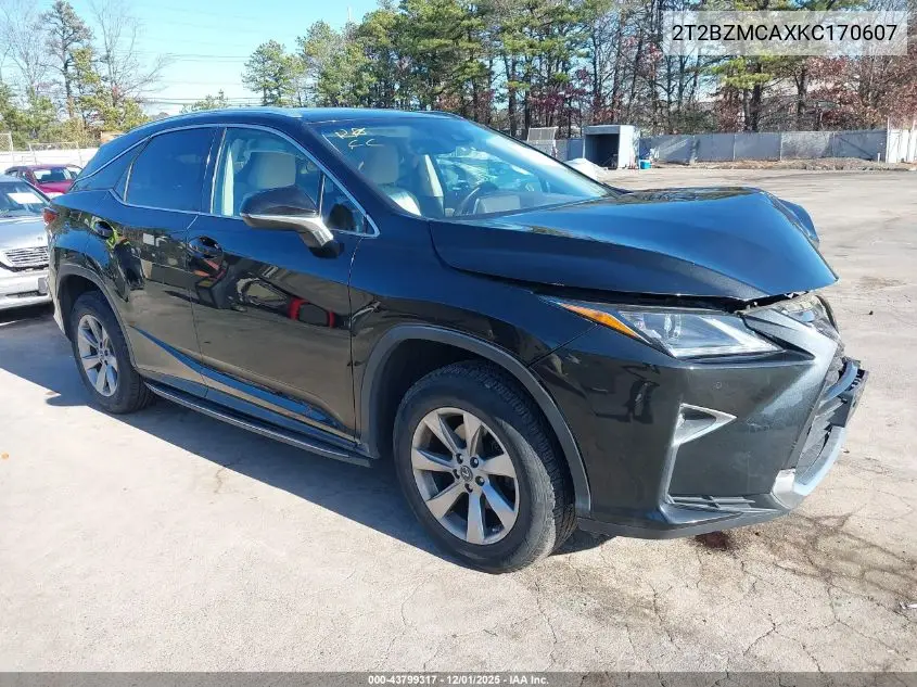 2T2BZMCAXKC170607 2019 Lexus Rx 350