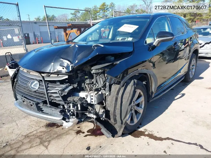 2T2BZMCAXKC170607 2019 Lexus Rx 350