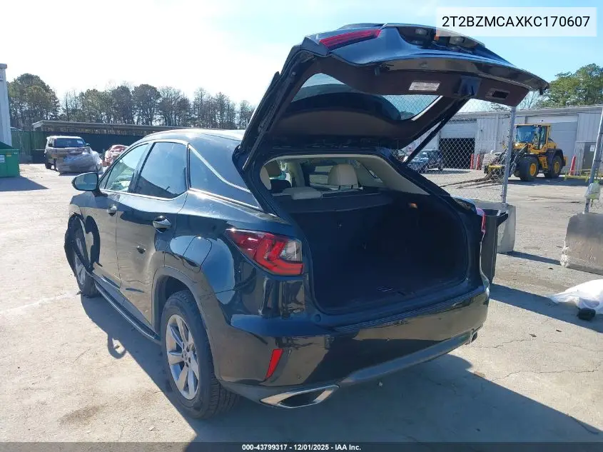 2T2BZMCAXKC170607 2019 Lexus Rx 350