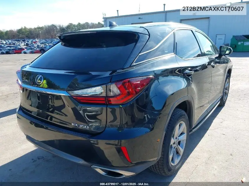 2T2BZMCAXKC170607 2019 Lexus Rx 350