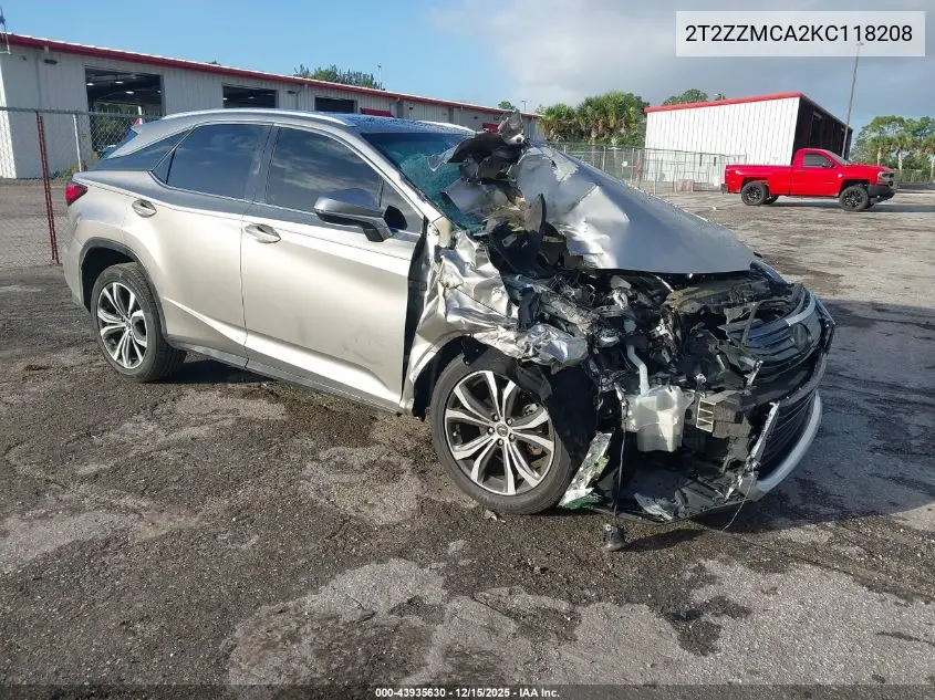 2T2ZZMCA2KC118208 2019 Lexus Rx 350