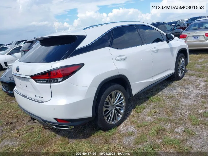 2T2JZMDA5MC301553 2021 Lexus Rx 350