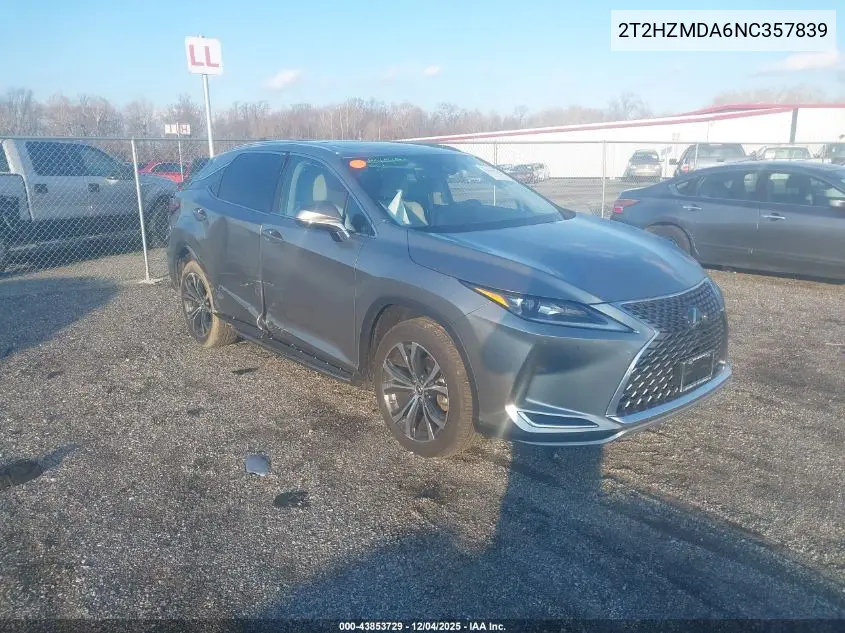 2T2HZMDA6NC357839 2022 Lexus Rx 350