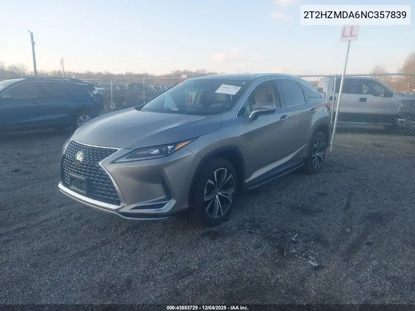 2T2HZMDA6NC357839 2022 Lexus Rx 350