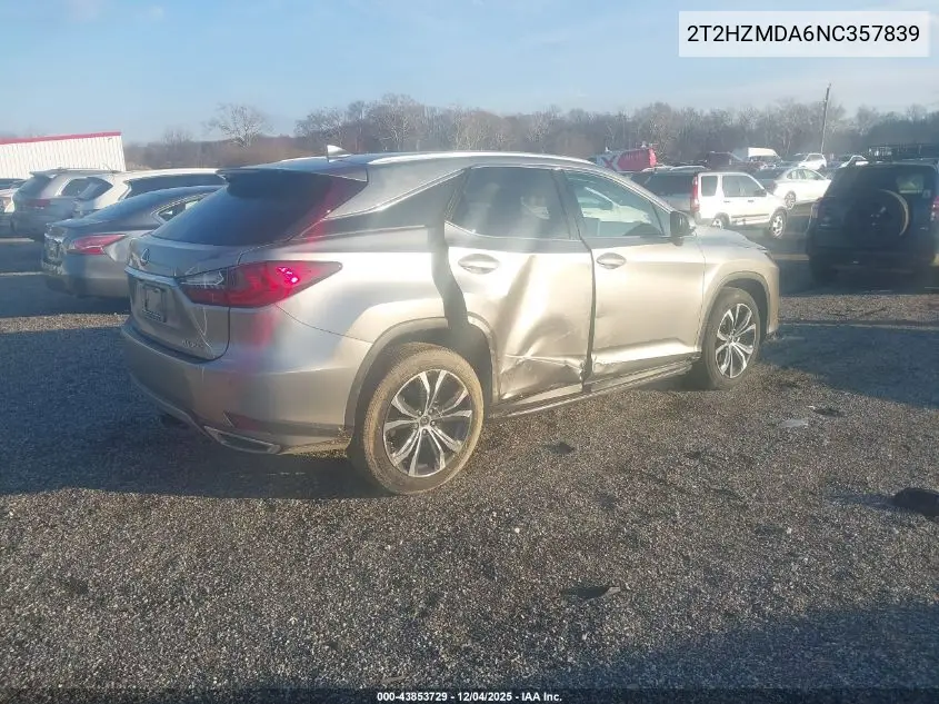 2T2HZMDA6NC357839 2022 Lexus Rx 350