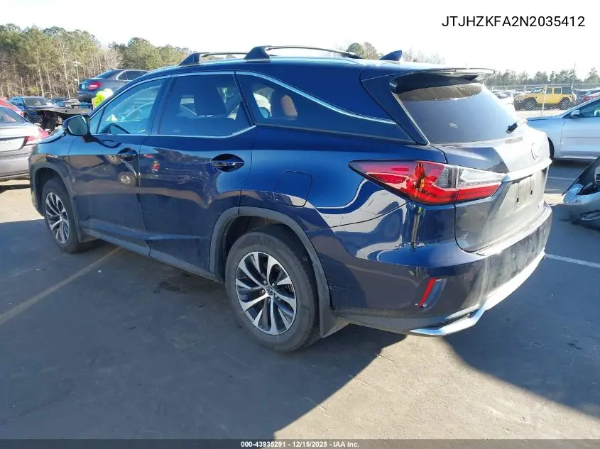 JTJHZKFA2N2035412 2022 Lexus Rx 350L