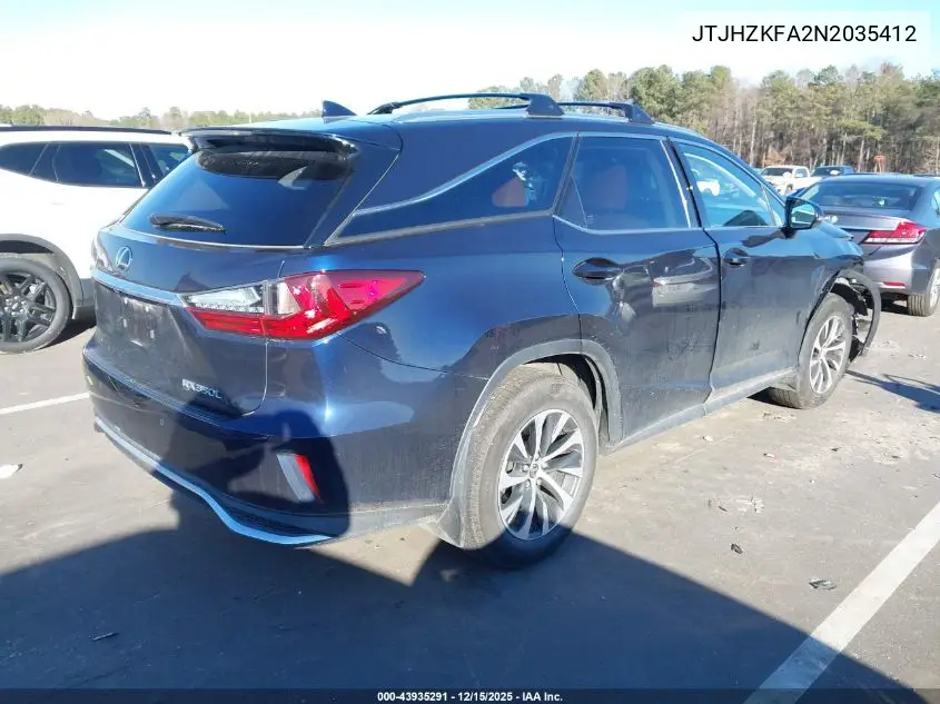 JTJHZKFA2N2035412 2022 Lexus Rx 350L