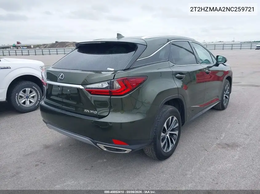 2T2HZMAA2NC259721 2022 Lexus Rx 350
