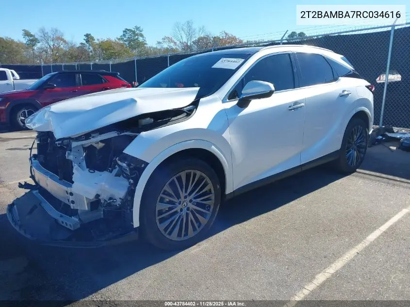 2T2BAMBA7RC034616 2024 Lexus Rx 350 Luxury