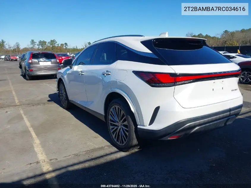 2T2BAMBA7RC034616 2024 Lexus Rx 350 Luxury