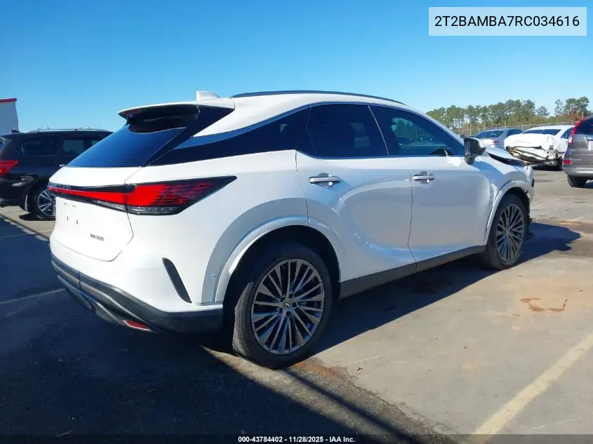 2T2BAMBA7RC034616 2024 Lexus Rx 350 Luxury