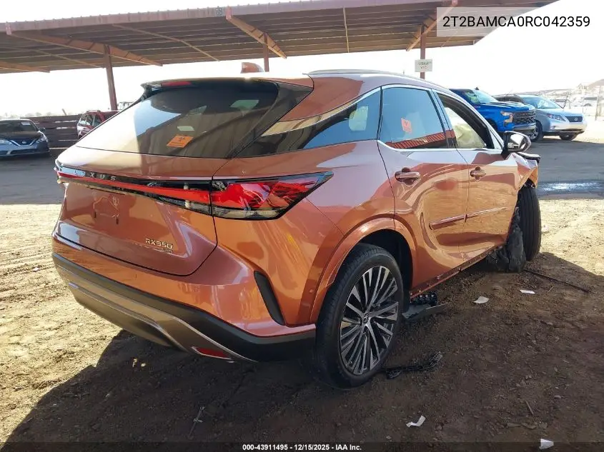 2T2BAMCA0RC042359 2024 Lexus Rx 350 Premium Plus