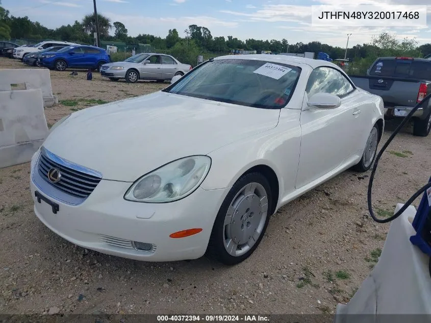 JTHFN48Y320017468 2002 Lexus Sc 430