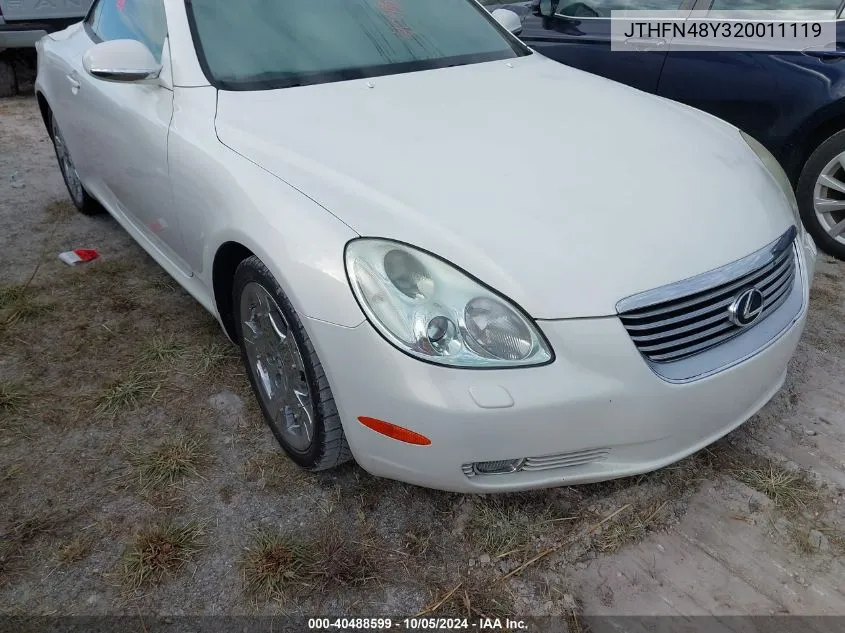 JTHFN48Y320011119 2002 Lexus Sc 430