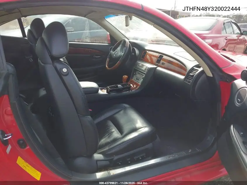JTHFN48Y320022444 2002 Lexus Sc 430
