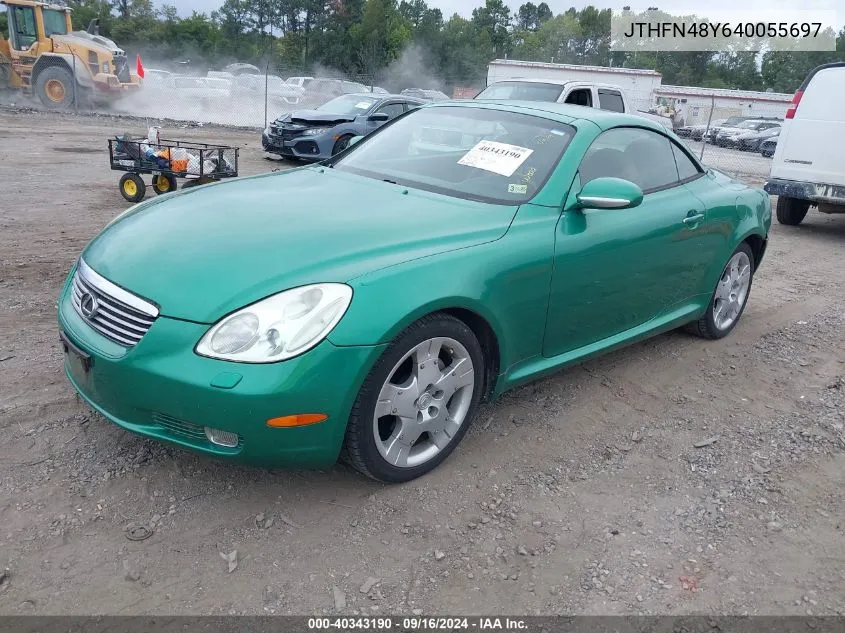 2004 Lexus Sc 430 VIN: JTHFN48Y640055697 Lot: 40343190