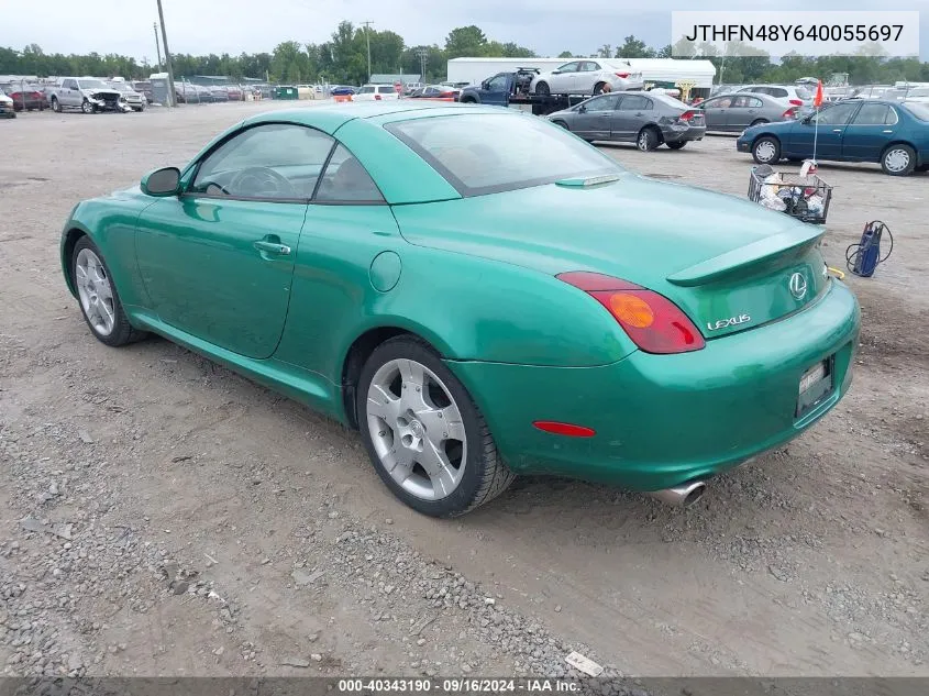 2004 Lexus Sc 430 VIN: JTHFN48Y640055697 Lot: 40343190