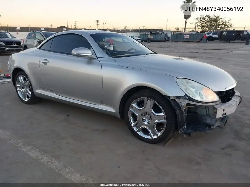 JTHFN48Y340056192 2004 Lexus Sc 430