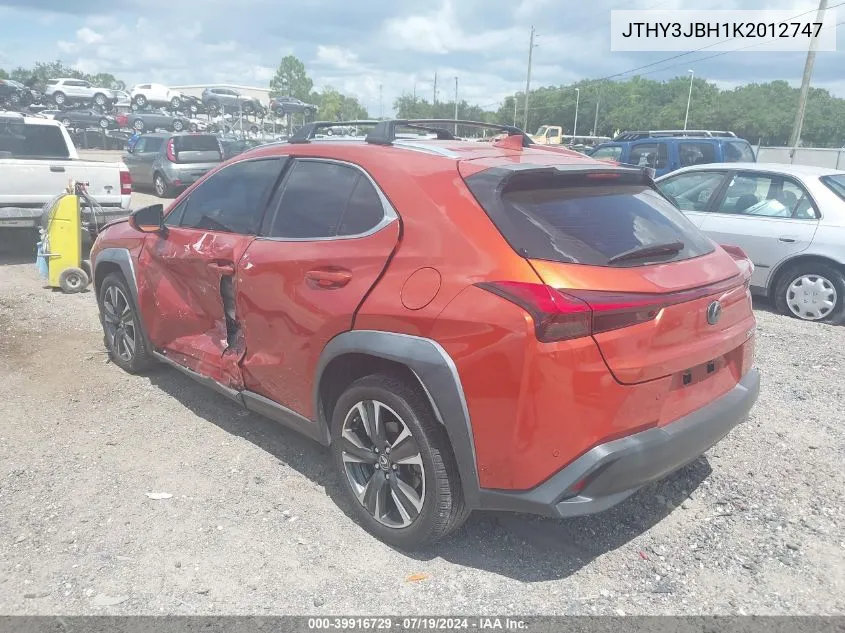 JTHY3JBH1K2012747 2019 Lexus Ux 200