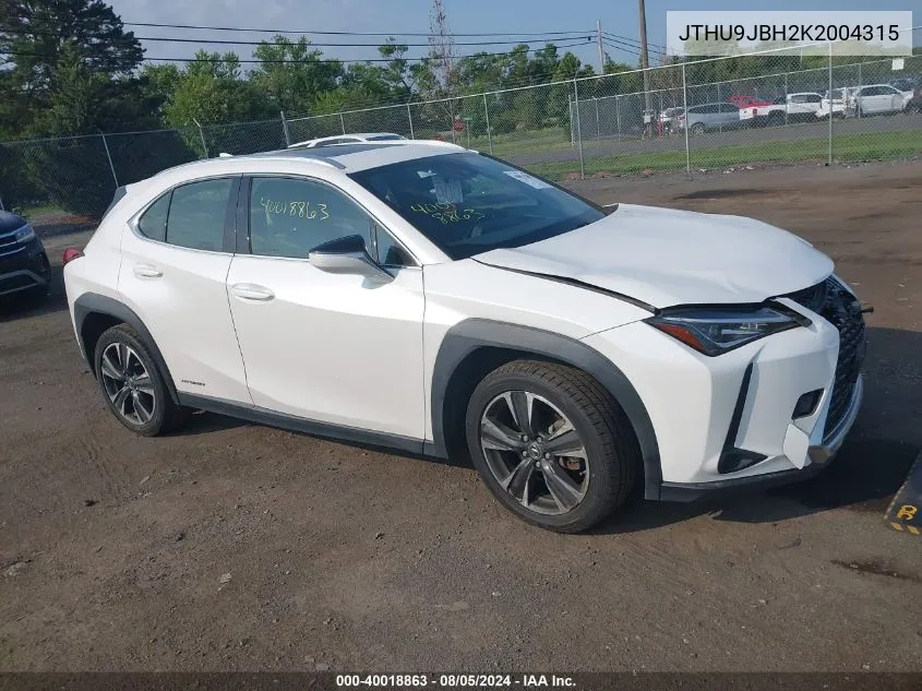 JTHU9JBH2K2004315 2019 Lexus Ux 250H 250H