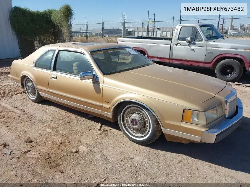 1MABP98FXEY673482 1984 Lincoln Continental Mark Vii
