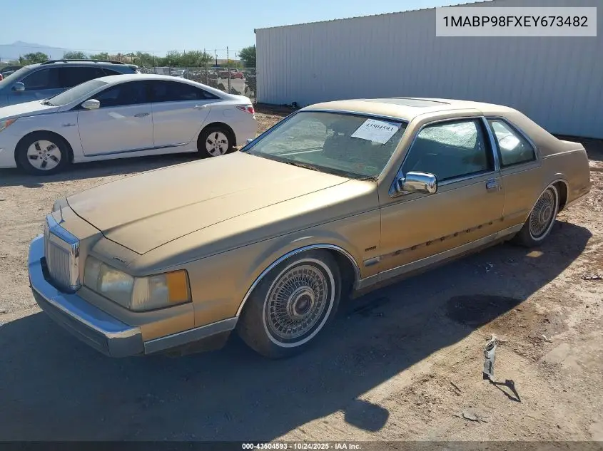 1MABP98FXEY673482 1984 Lincoln Continental Mark Vii