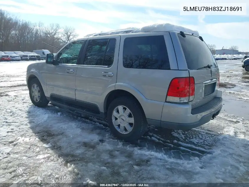 5LMEU78H83ZJ18691 2003 Lincoln Aviator