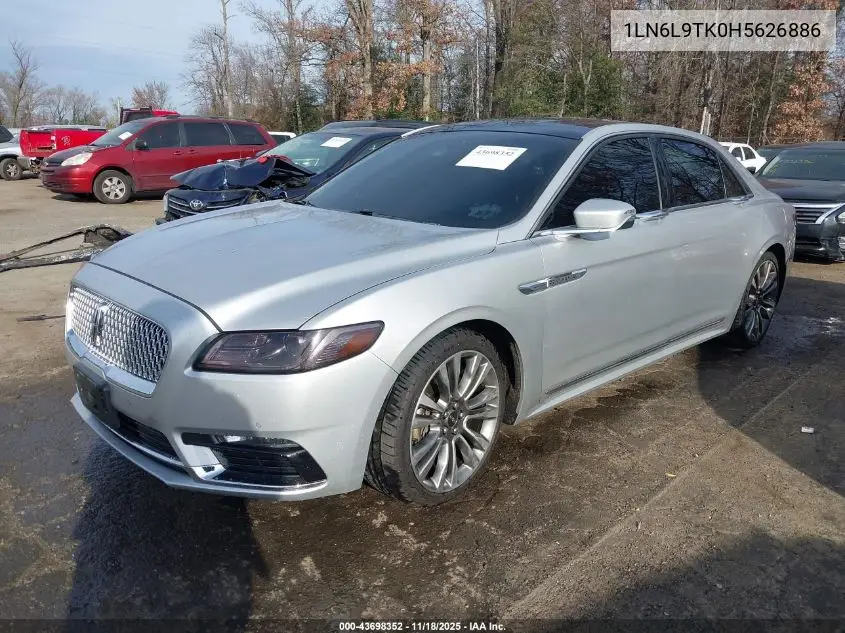 1LN6L9TK0H5626886 2017 Lincoln Continental Select