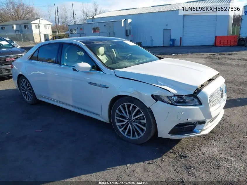 1LN6L9SKXH5627836 2017 Lincoln Continental Select