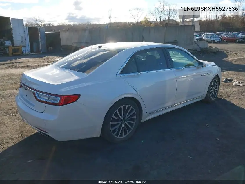 1LN6L9SKXH5627836 2017 Lincoln Continental Select
