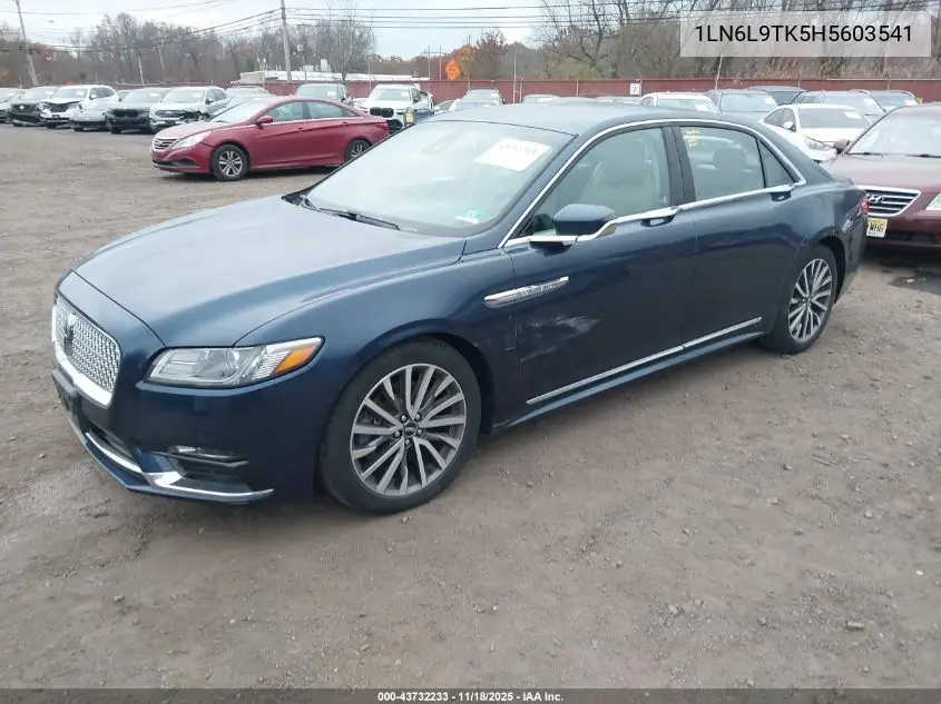 1LN6L9TK5H5603541 2017 Lincoln Continental Select