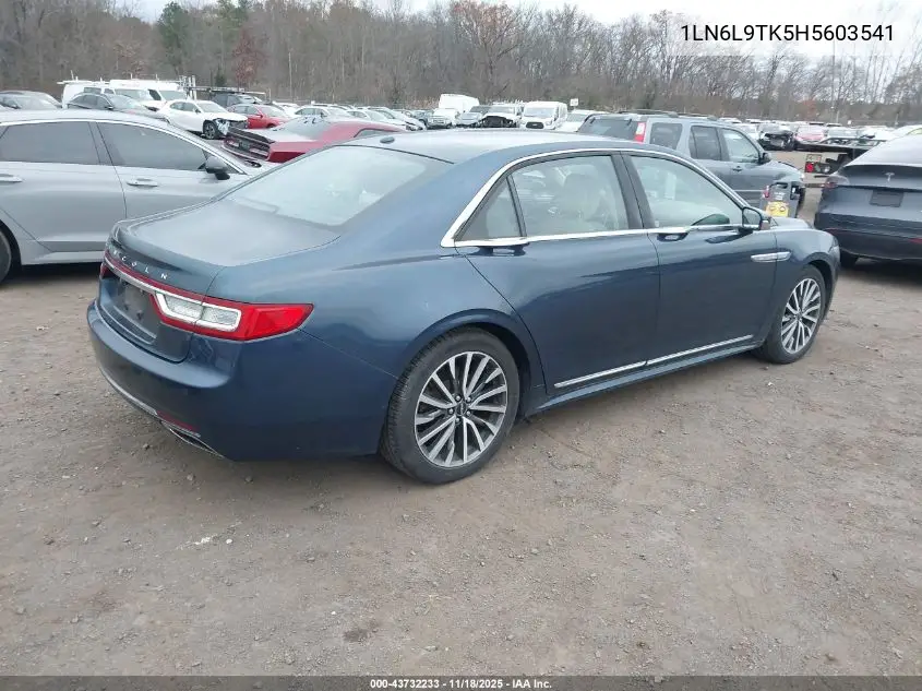 1LN6L9TK5H5603541 2017 Lincoln Continental Select