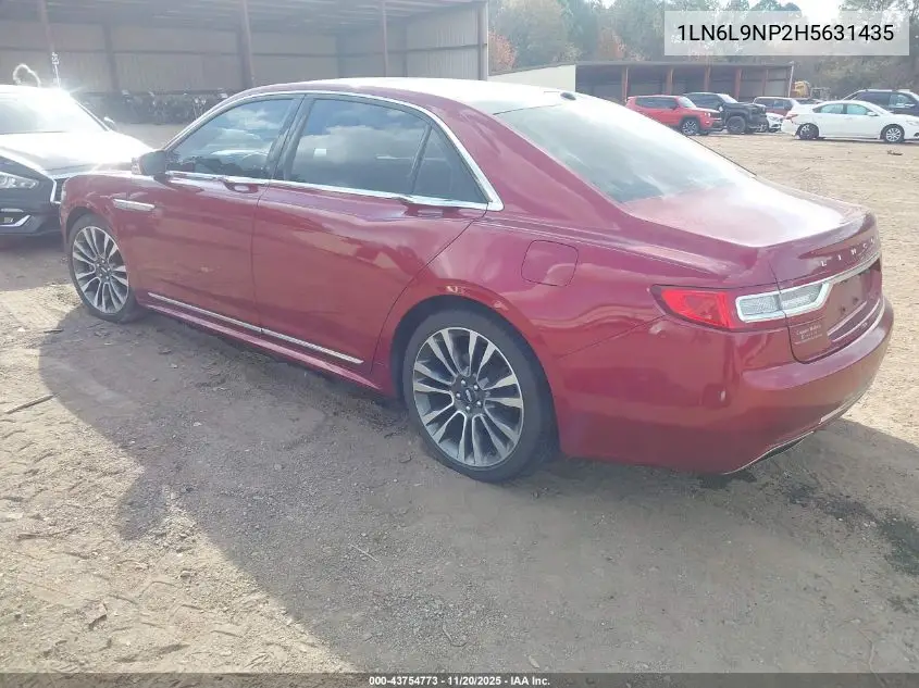 1LN6L9NP2H5631435 2017 Lincoln Continental Reserve